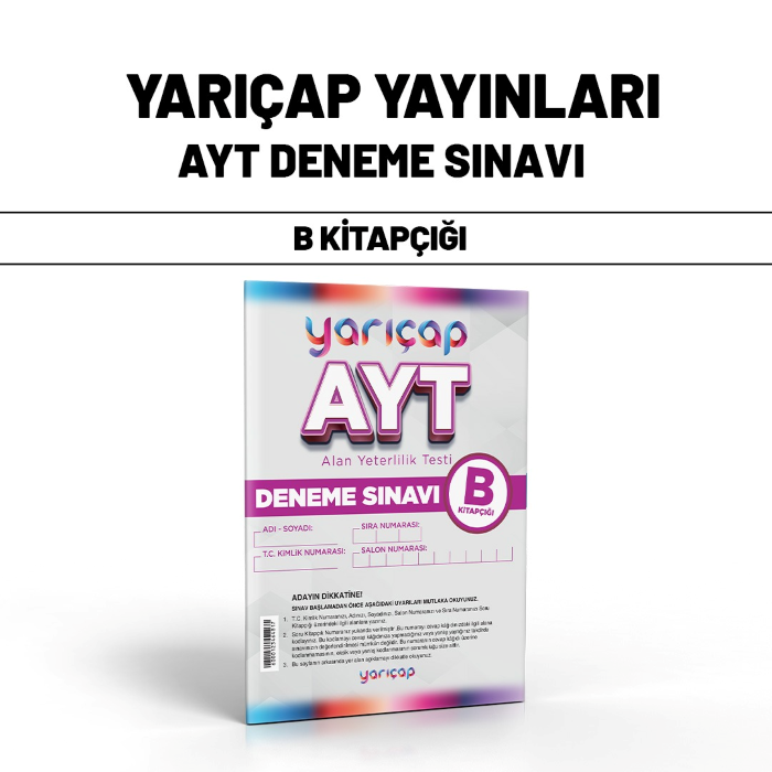 YARIÇAP YKS AYT SNV 1-B - 2024-25